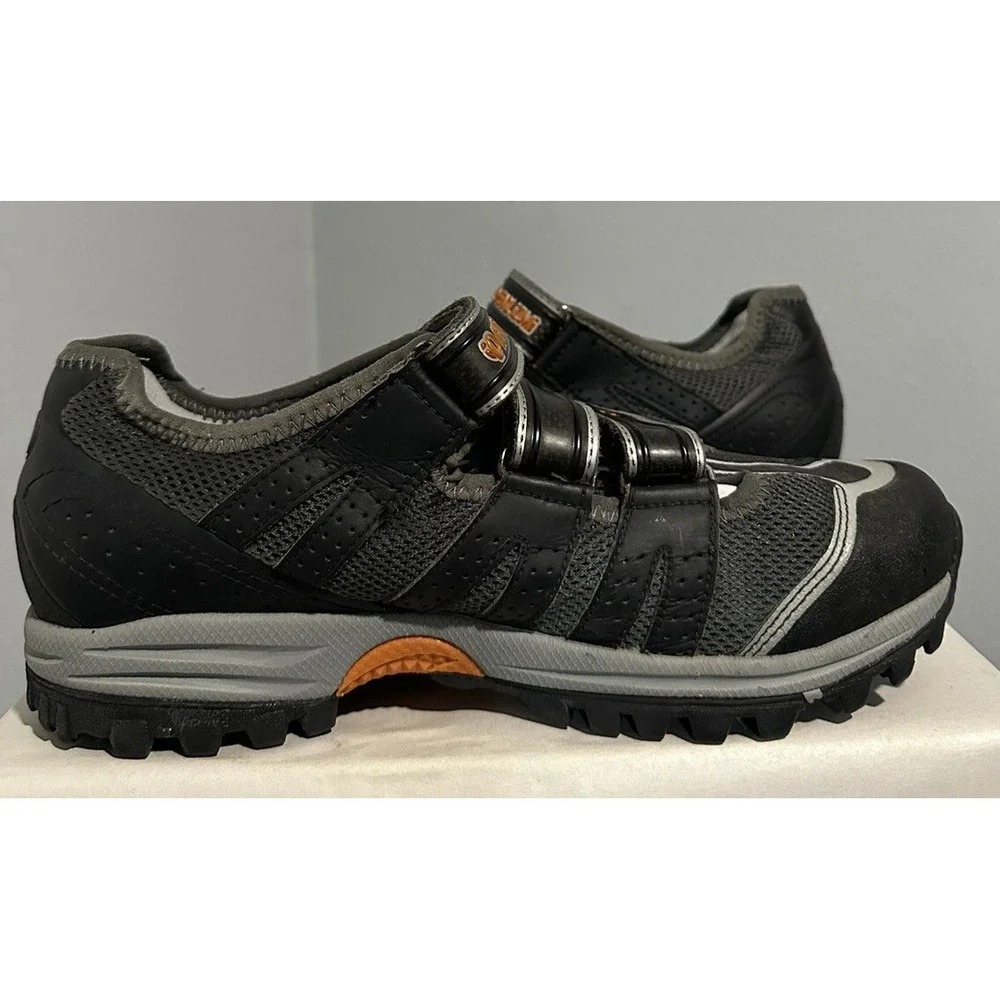Pearl Izumi Drift 5787 Men's Size 40 Gray Orange Black Hook & Loop Cycling Shoes